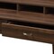 Baxton Studio Disa Mid-Century Modern Walnut Brown Finished 2-Drawer Desk 142-8005 - alternate 7